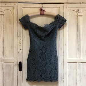 Tobi Lace Off the Shoulder Dress